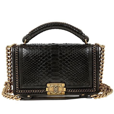 chanel mini python|chanel boy python.